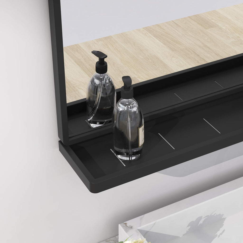 Bathroom Mirror with Shelf 31 x 24 Inch Wall Mirror with Storage