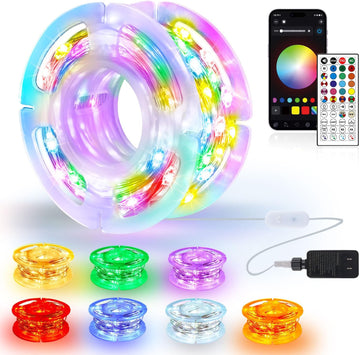 66FT 200 LED Smart String Lights, Plug in Fairy Lights with APP & Remote Control, Music Sync, RGB Warm White, Timer