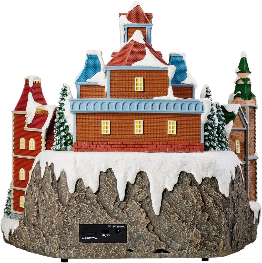 15-inch Animated Holiday Village with Lights and Music