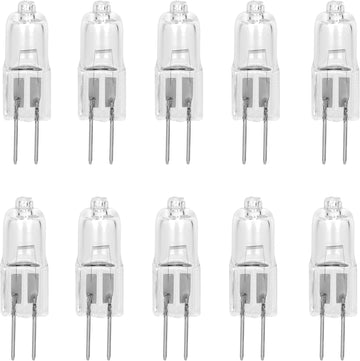 10 Pack Crystal Clear LENSE 15 Watt AC DC 12V Capsule T3 Light Bulb Replacement JC G4 2 Pin Base Halogen Kitchen