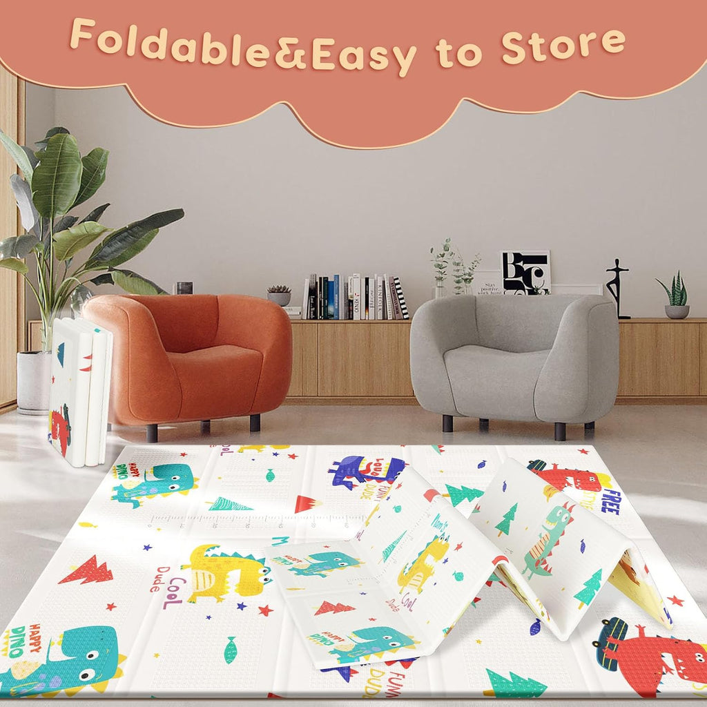 74" × 50" Baby Play Mat for Floor, Baby Playmat for Playpen, Thick Ultra Soft Playpen Mat for Playing or Crawling