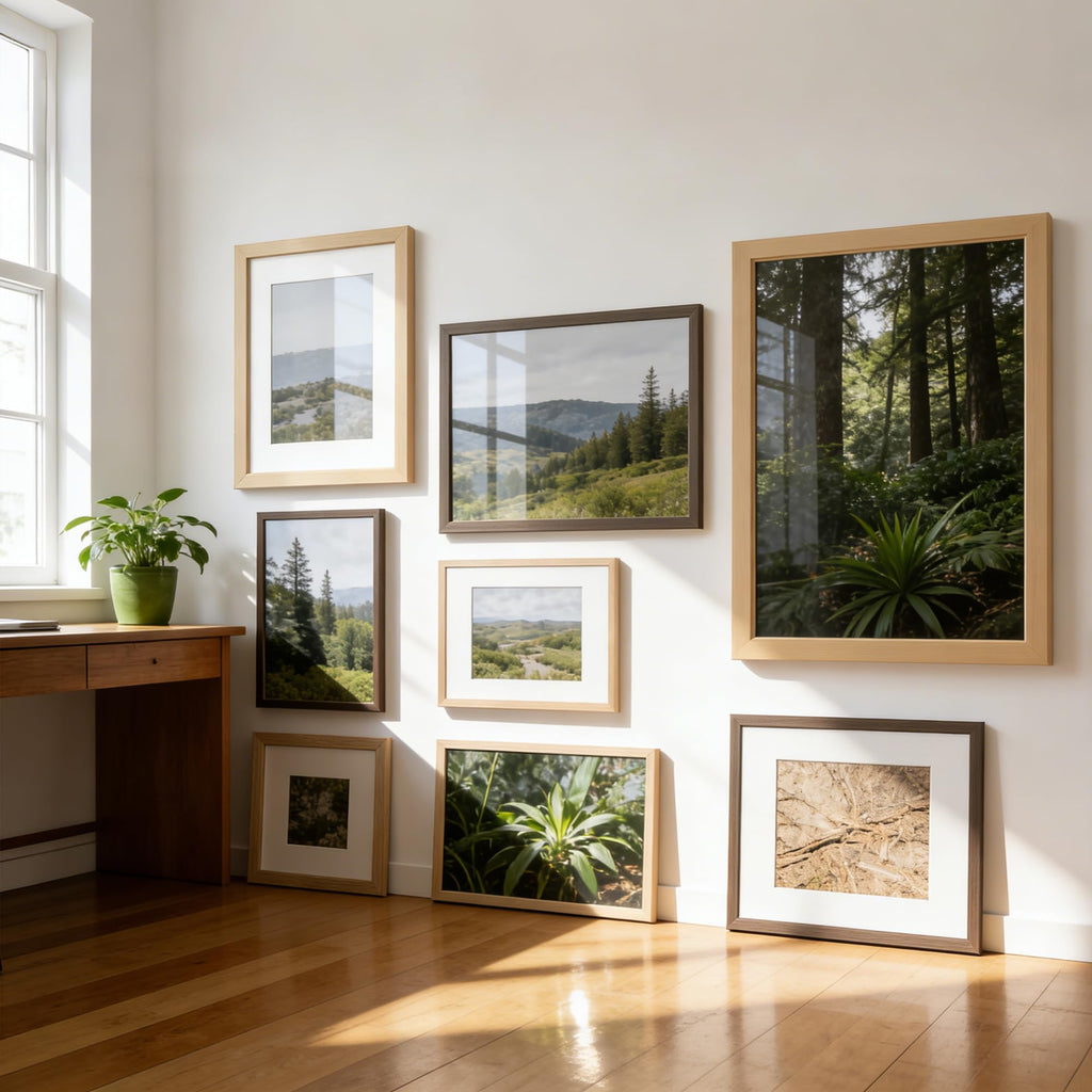 24x36 Poster Frame Natural Wood with Plexiglass, 2 Pack