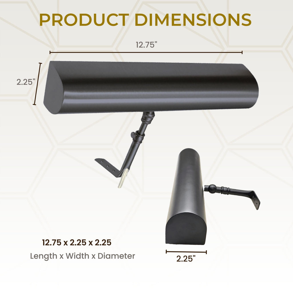 Plug-in Picture Light, Gallery Lighting, 12 ft Cord with in-Line Hi/Low/Off Switch, PLP-2012-12-ORB, Oil Rubbed