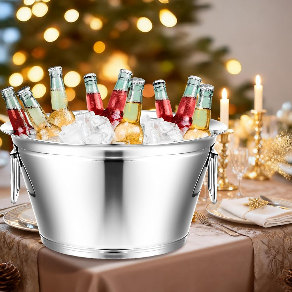 1 Pcs Stainless Steel Champagne Buckets Large Ice Bucket for Parties