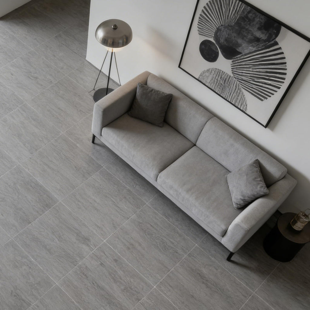 Thicken 36 Sheet Vinyl Flooring 12x12 Peel and Stick Floor Tile Waterproof Clearance Vinyl Floor Tiles Vert Wood Grey