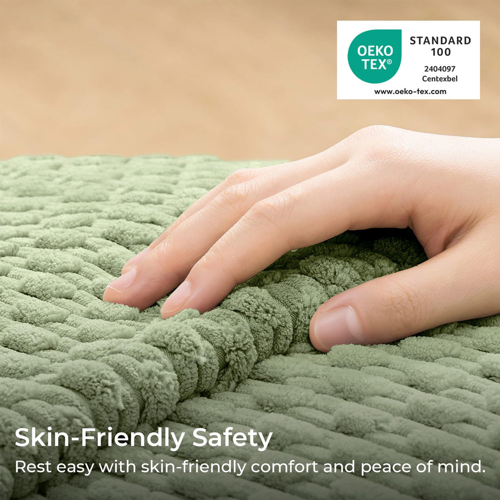 Soft Corduroy 28x28 Inch Pillow Covers 2 Pack, Sage Green