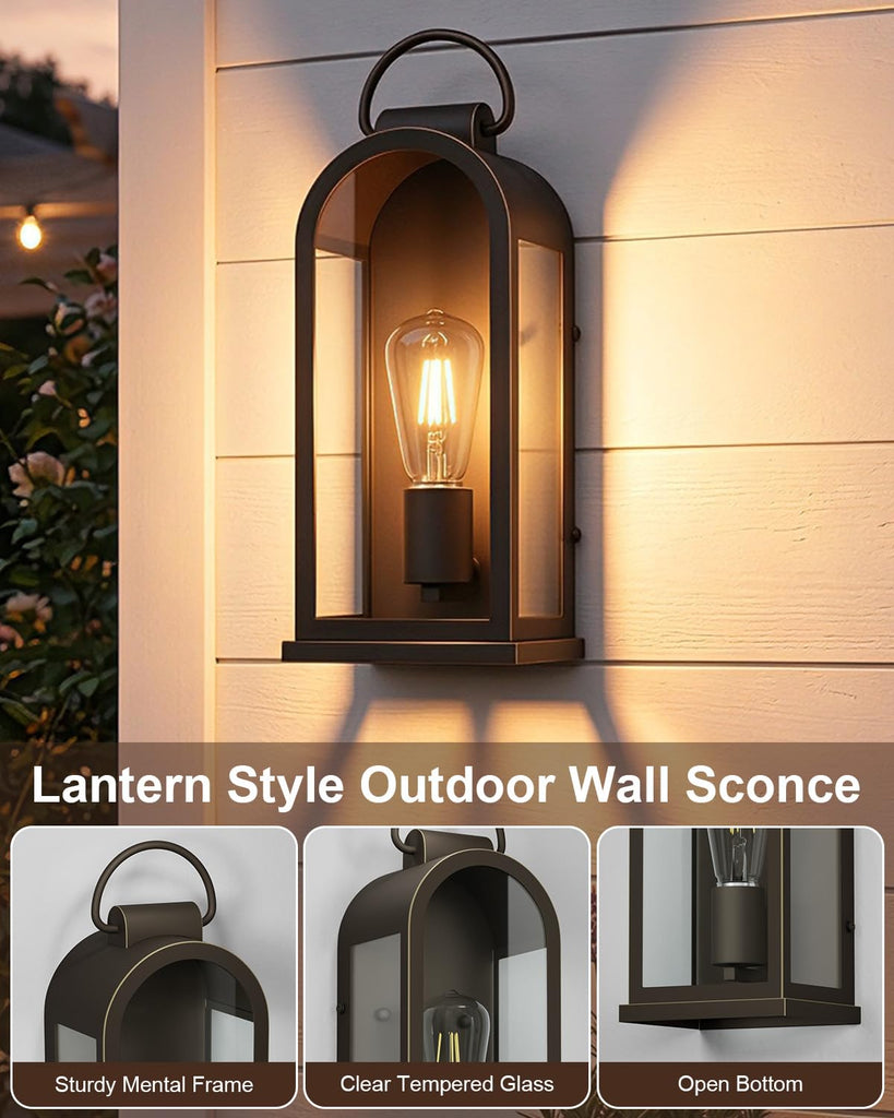 Outdoor Wall Lights Rustic Porch Light Bronze Exterior Lighting Fixture