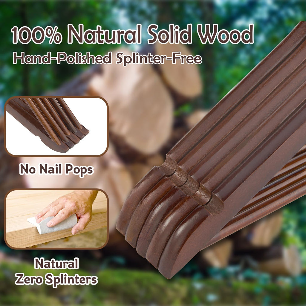 Wooden Hangers, 20 Pack Coat Hangers with Extra Smooth Finish