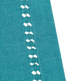 Solid Teal Color Hemstitched Tablecloth (Square 54 Inches)