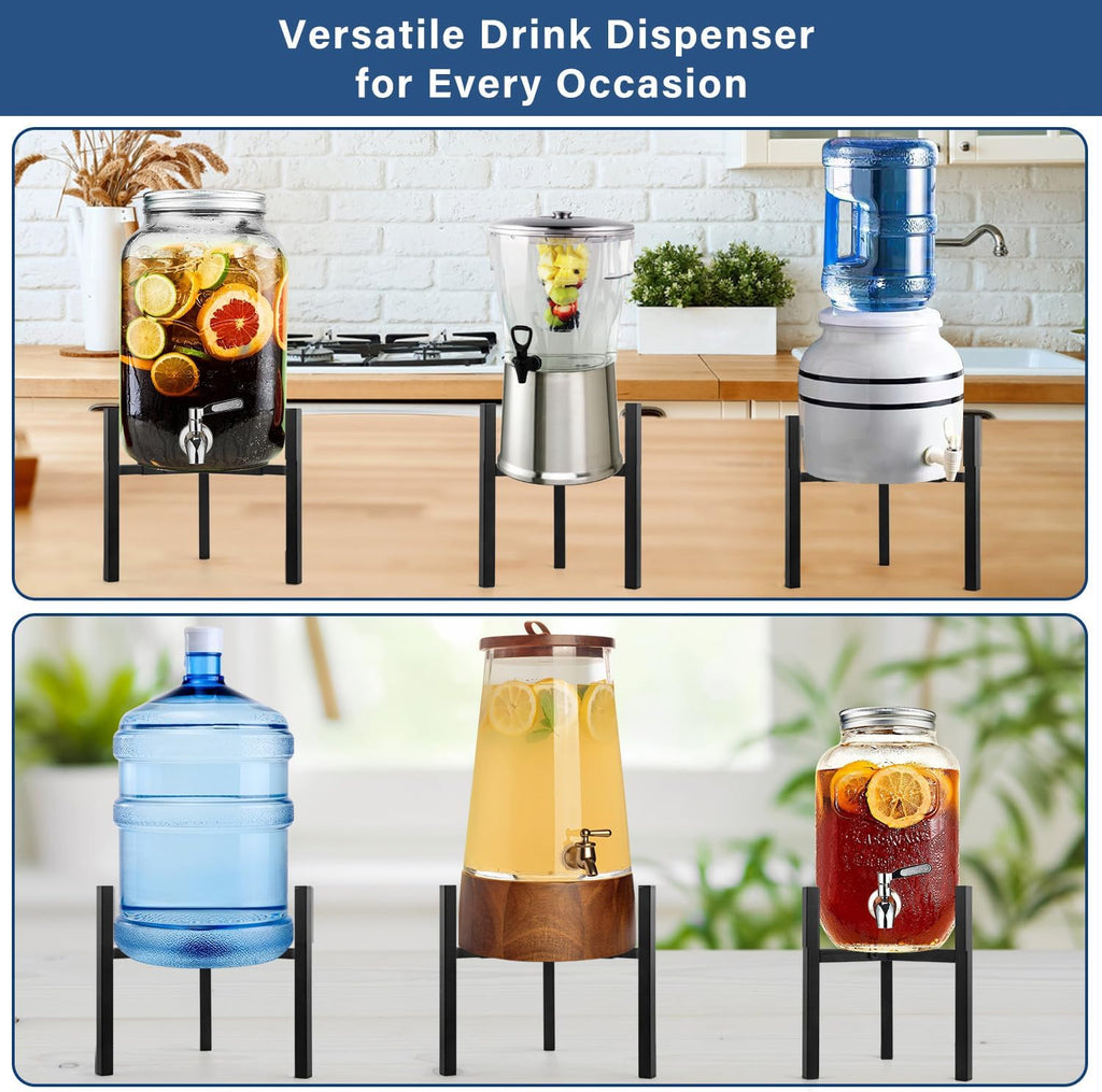 Beverage Water Jug Stand Adjustable 7-12.6 IN - Drink Dispenser Stand Only, Fit 3-5 Gallon Water Jug Holder Container