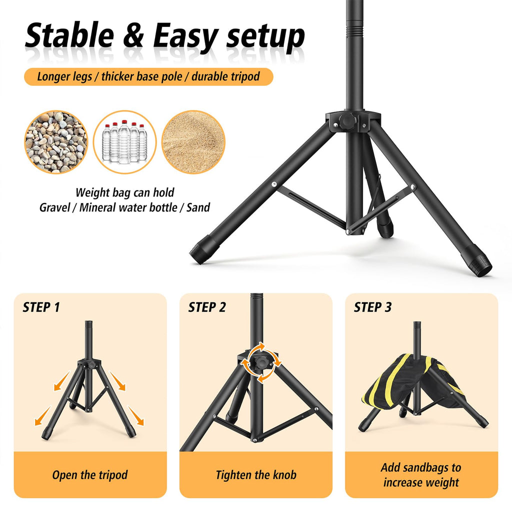 Backdrop Stand 10x7.5ft(WxH), Portable Adjustable Photo Back Drop Stand for Party, Photography, Weddings
