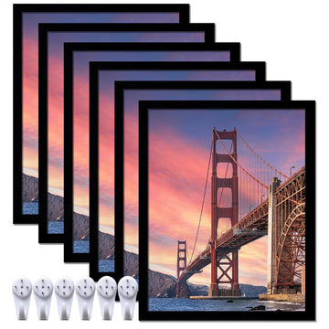 16x20 Picture Frames Black, Set of 6 for Gallery Wall Display
