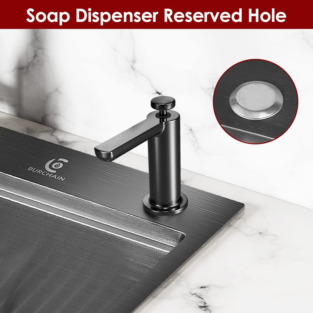 30 Inch Stainless Steel Kitchen Sink 16 Gauge Drop In Single Bowl Workstation Sink 2-Hole Top Mount Kitchen Basin