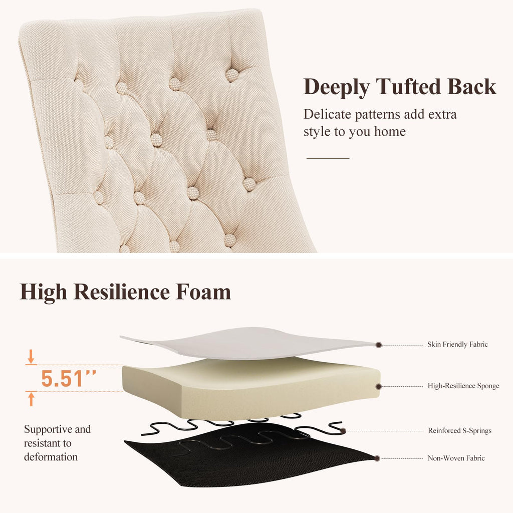 Wingback Set of 6, Beige