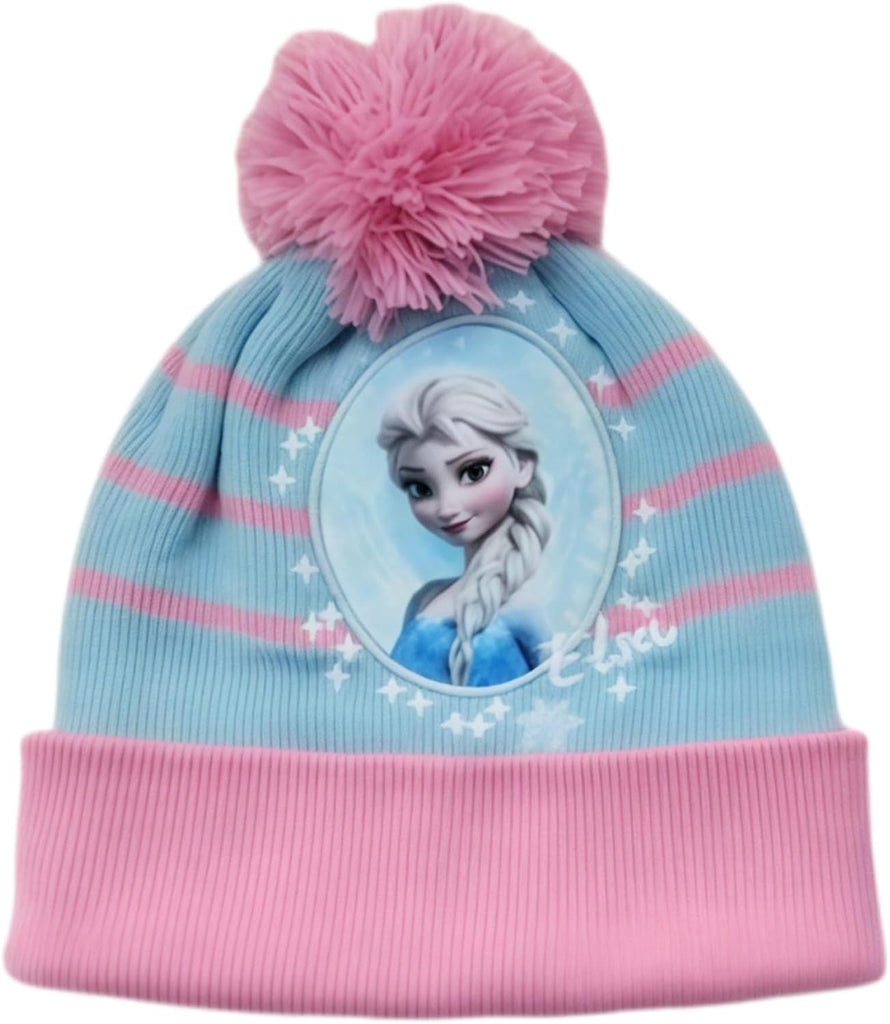 Princess Winter Beanie Hat Scarf and Gloves Set for Girls