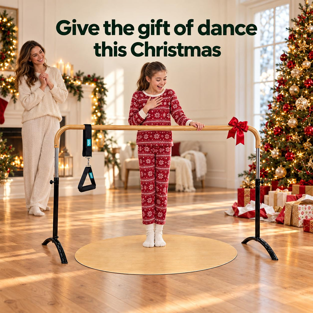 Marley Dance Floor and Ballet Barre and Studio - 3-Piece Set