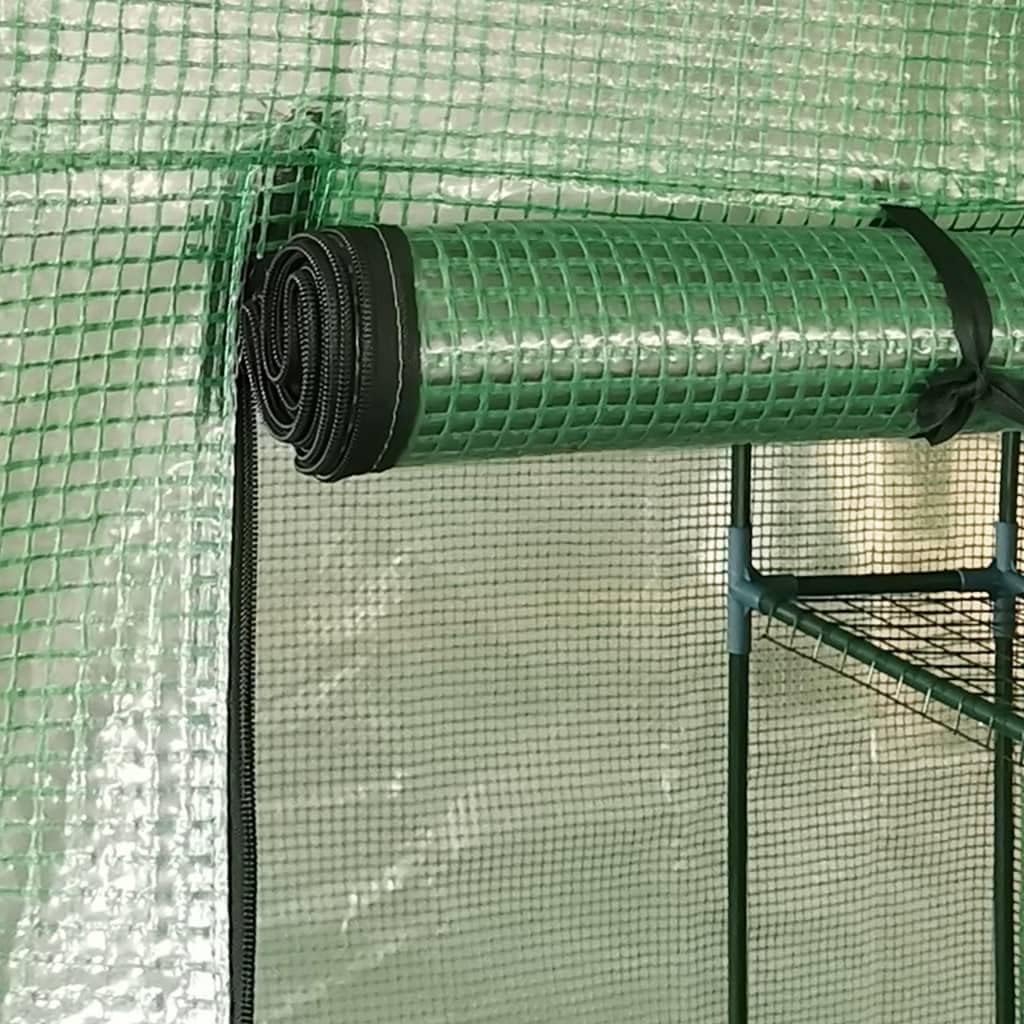 Greenhouse for Outdoors, Walk-in Plant House with Shelves and Zippered Door, Portable Garden Grow Tent for Vegetables
