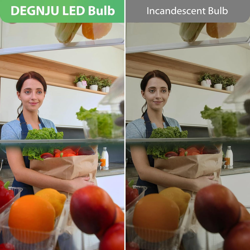LED Refrigerator Light Bulb, 40W Equivalent, 120V, Fridge Light Bulb 2700K Soft White, A15 Appliance Bulb 5.5W