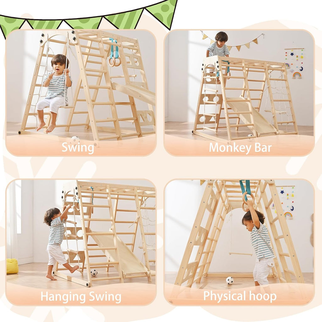 Indoor Jungle Gym 12 in 1 Toddler Playground Foldable Climbing Toys