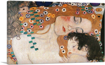 The Three Ages of Woman - Detail 1905 Canvas Art Print Stretched Framed Painting Picture Poster Giclee Wall Decor by