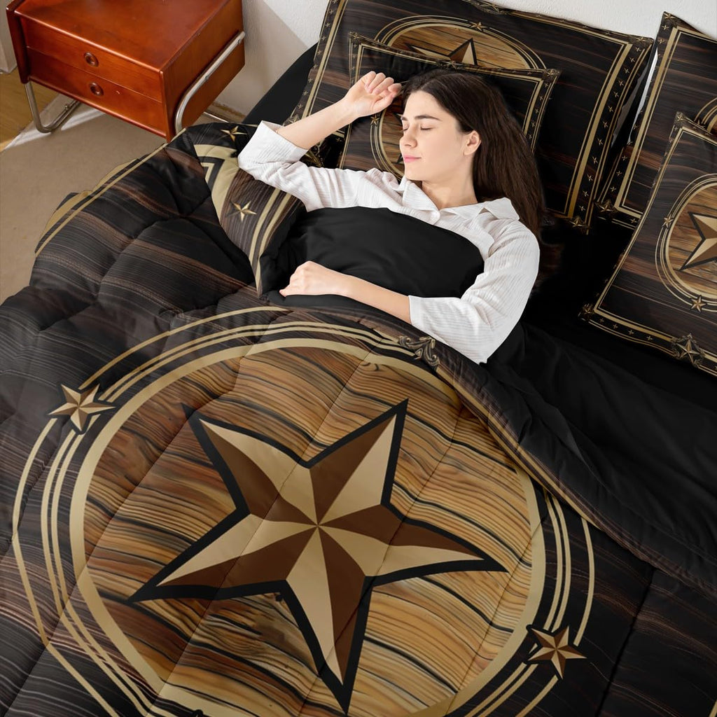 7 Piece Western Texas Star Comforter Set