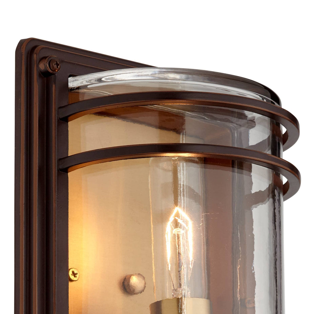 Habitat 11" High Bronze Rustic Outdoor Wall Light Fixtures Set of 2