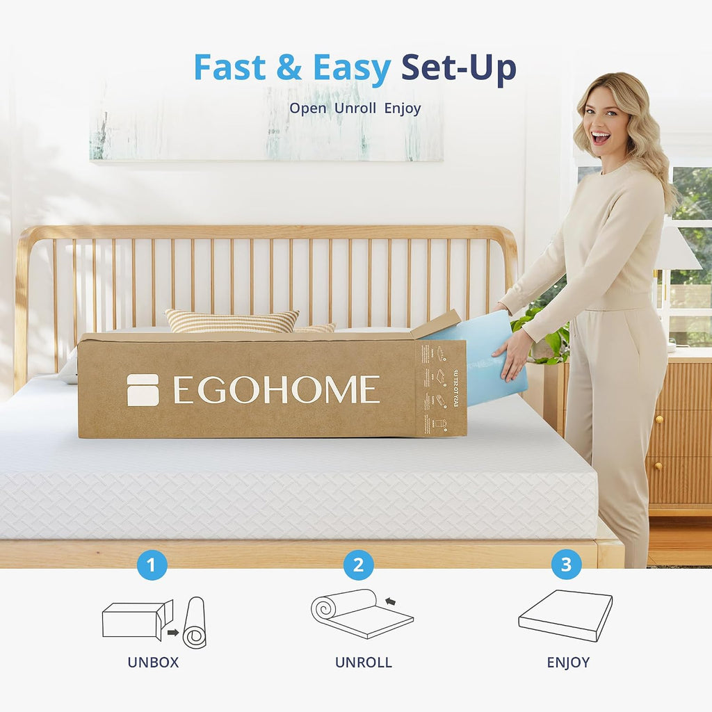 3 Inch King Memory Foam Mattress Topper- Cooling Gel Infused | Pressure Relieving Pad in a box, Dorm Room Essentials