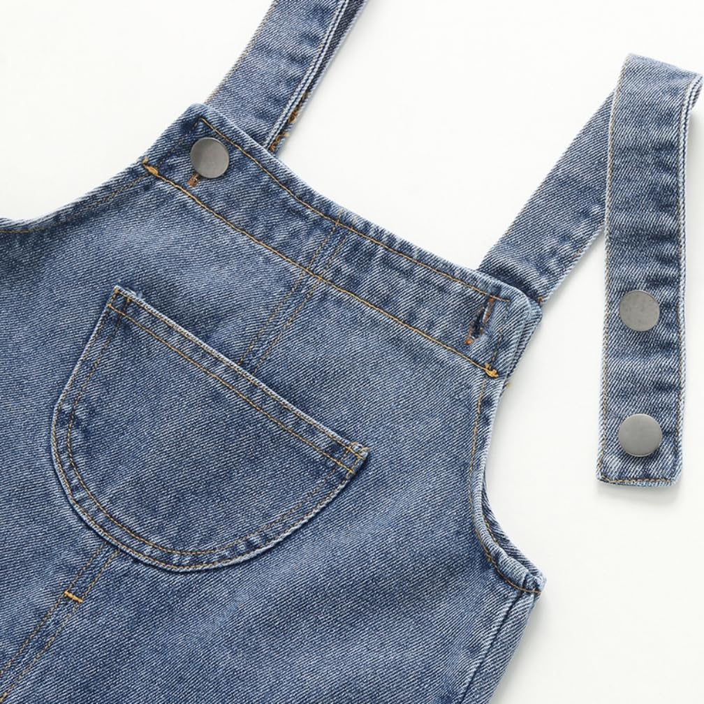 Baby Denim Overall Toddler Soft Cute Workwear Bib Pants Jeans Jumpsuit