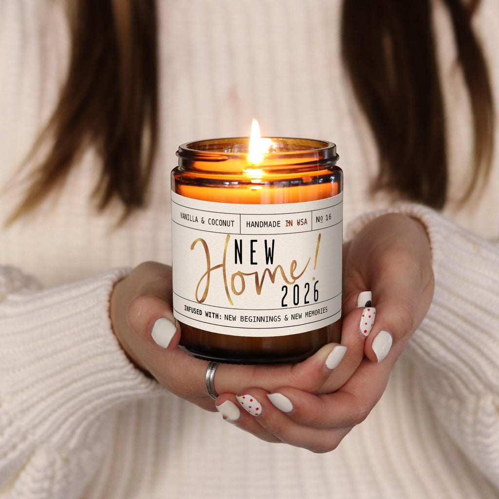 House Warming Gifts New Home, Housewarming Gifts New Home '2026' Soy Candle, w/Vanilla, Coconut & Vetiver I for New