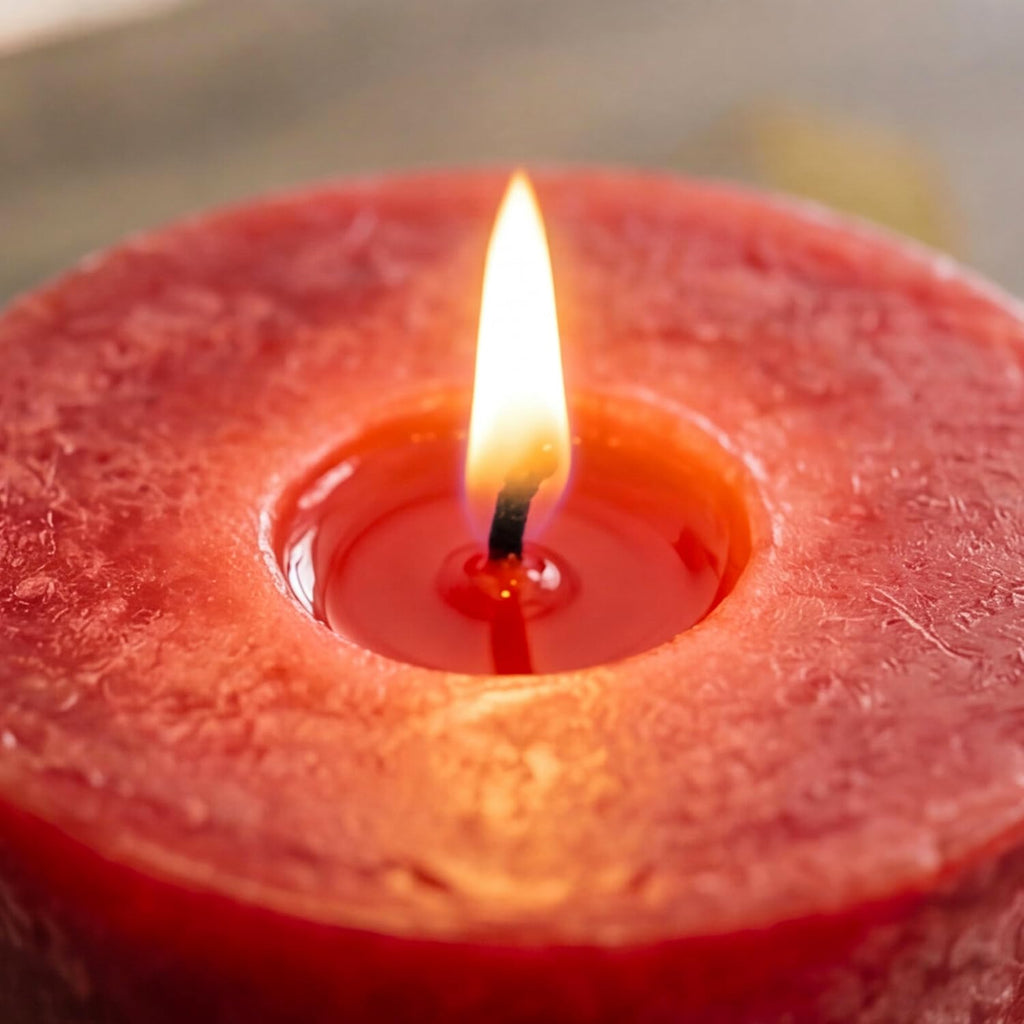 Holiday Orange, Clove and Cinnamon Essential Oil Scented Pillar Candle, Warm Spice, 3 inch x 3.5 inch