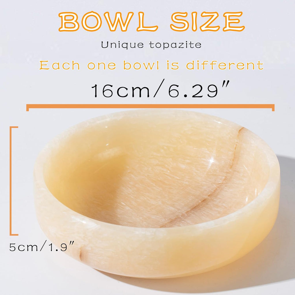 Marble Stone Catchall Bowl Decor, 6.29Inch Key Bowl for Entryway