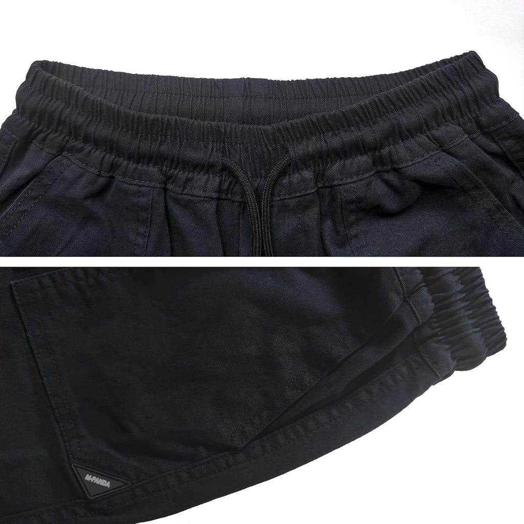 Boys Stretch Pull On Jogger Pants,Twill Chino Pants for Kids