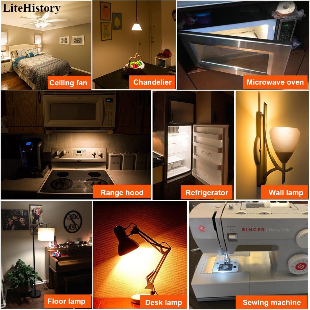 T22 E17 Appliance Bulb,Microwave Light Bulbs Under Hood,2700K