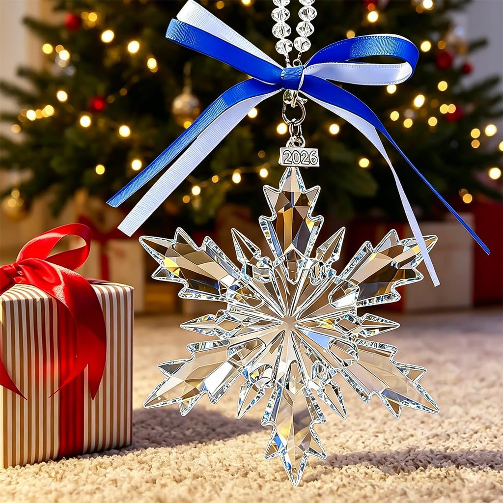Crystal Christmas Ornaments 2026, Glass Snowflake Christmas Tree Ornaments