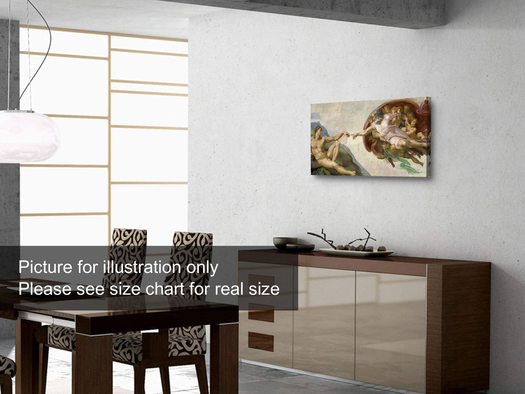 ART - Creation of Adam, World's Most Famous Paintings Series, Canvas Wall Art Home Decor, Gallery Wrapped, Stretched