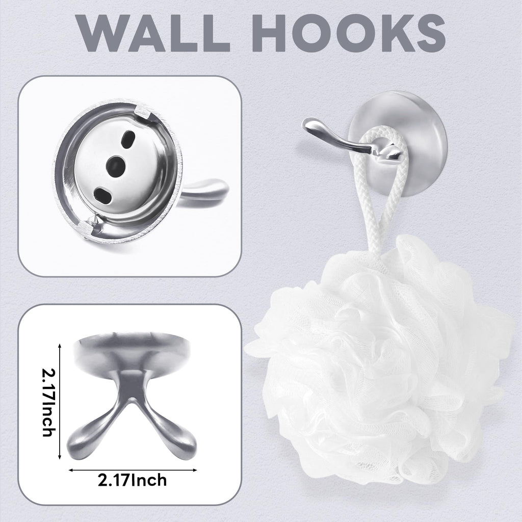Brushed Nickel Bathroom Hardware Set Wall Mounted Brushed Nickel Accessories Set 4 Pieces Bathroom Hardware Set, 23.6