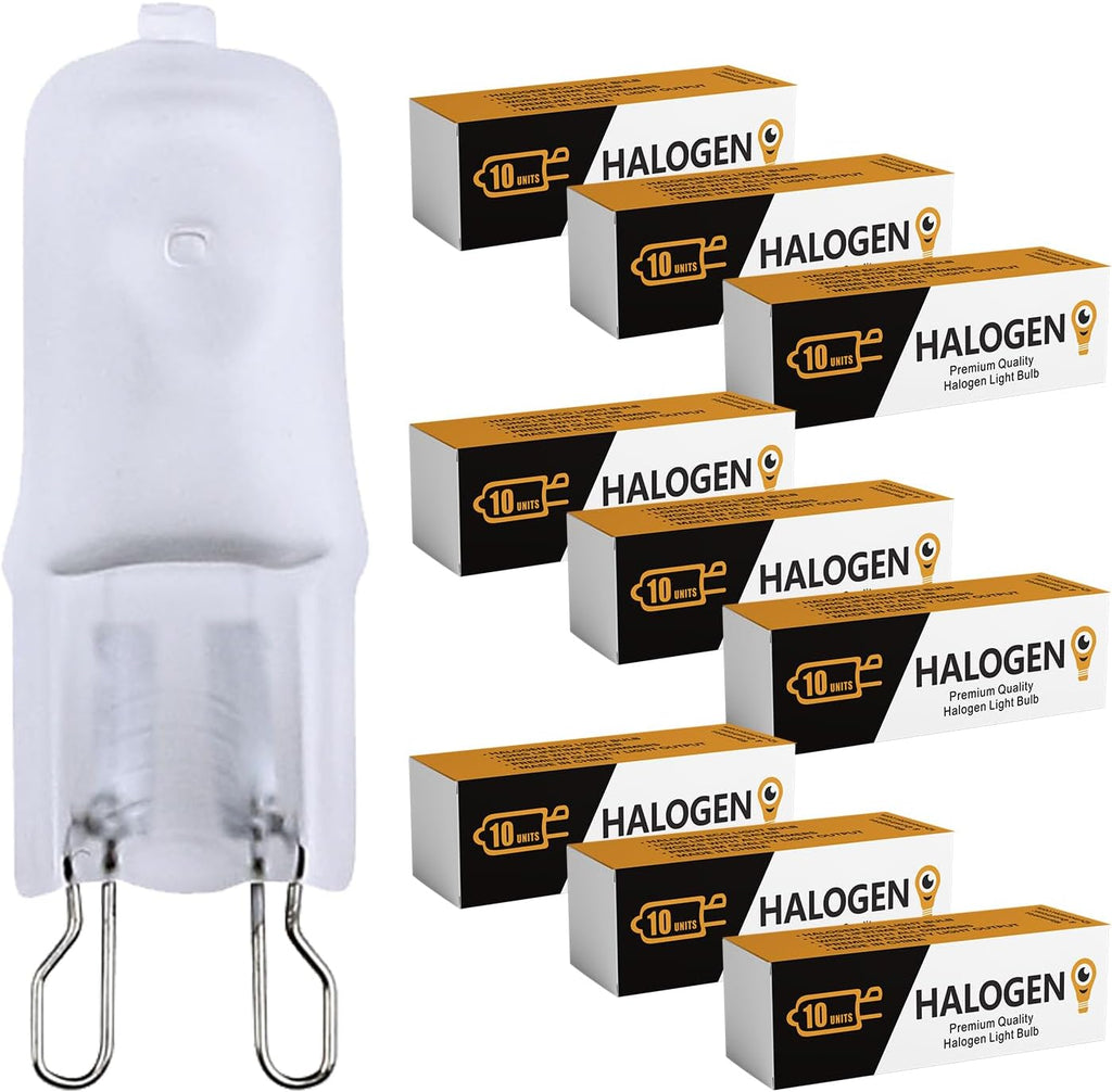 10 Pack Frosted Lense 40W Q40/G9/FR/120V G9 JCD 40 Watt 120 Volt T4 JD Type Halogen Light Bulb Photography Studio Bar