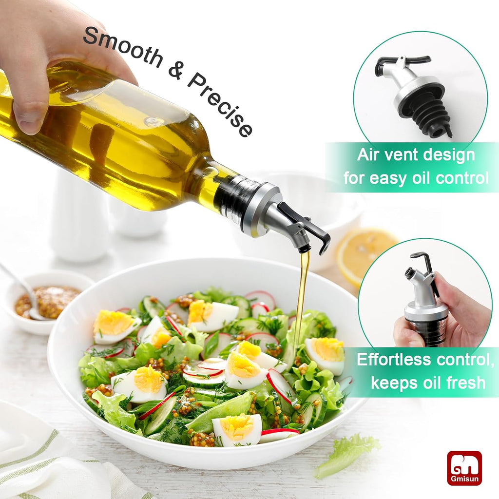 Olive Oil and Vinegar Dispenser Bottle Set, 2 Pack Oil and Vinegar Dispenser Bottle, 17oz Kitchen Oil Dispenser - Set of 2