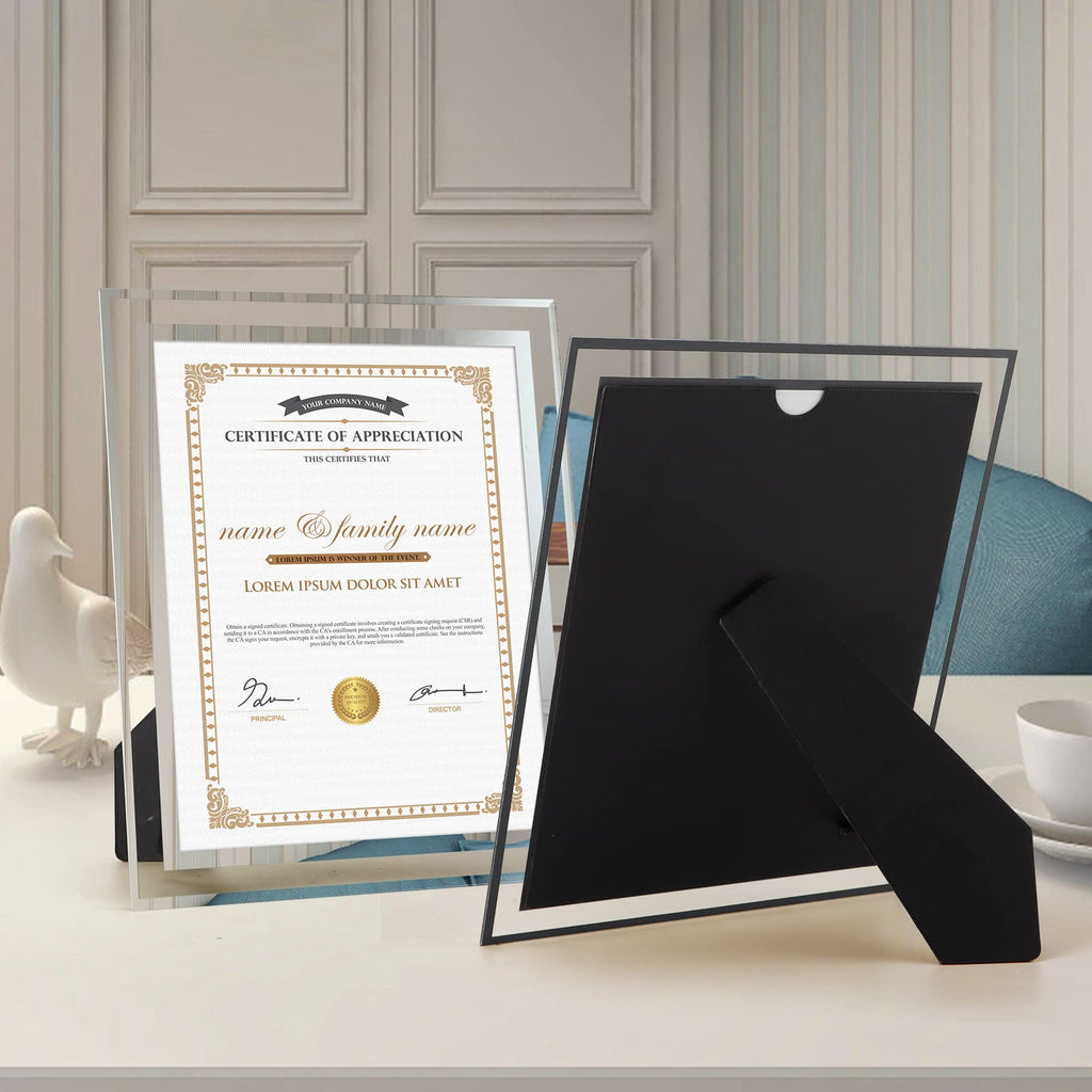 12 Packs 8.5 by 11 Glass Certificate Frames, 8.5x11 School Frames
