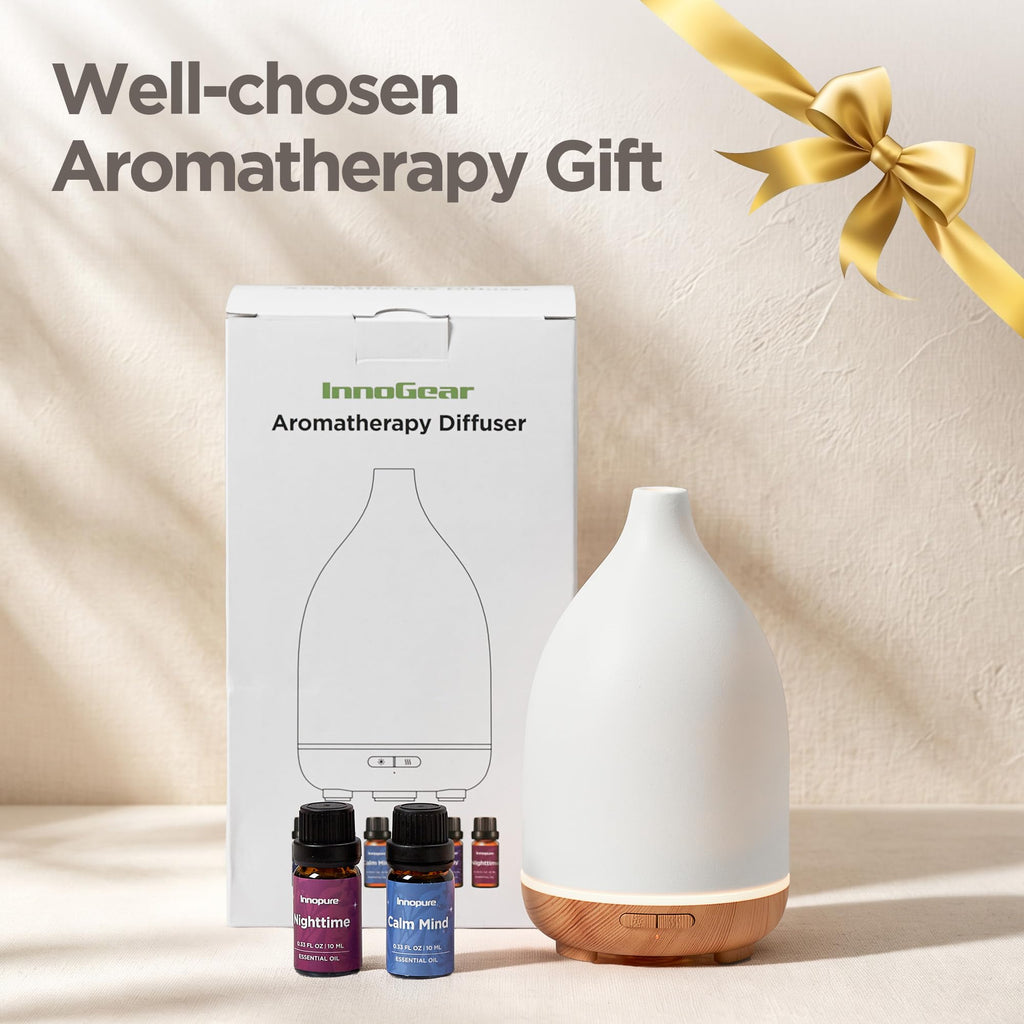 150ml Ceramic Diffuser & 6 Essential Oils Scent Gift Set