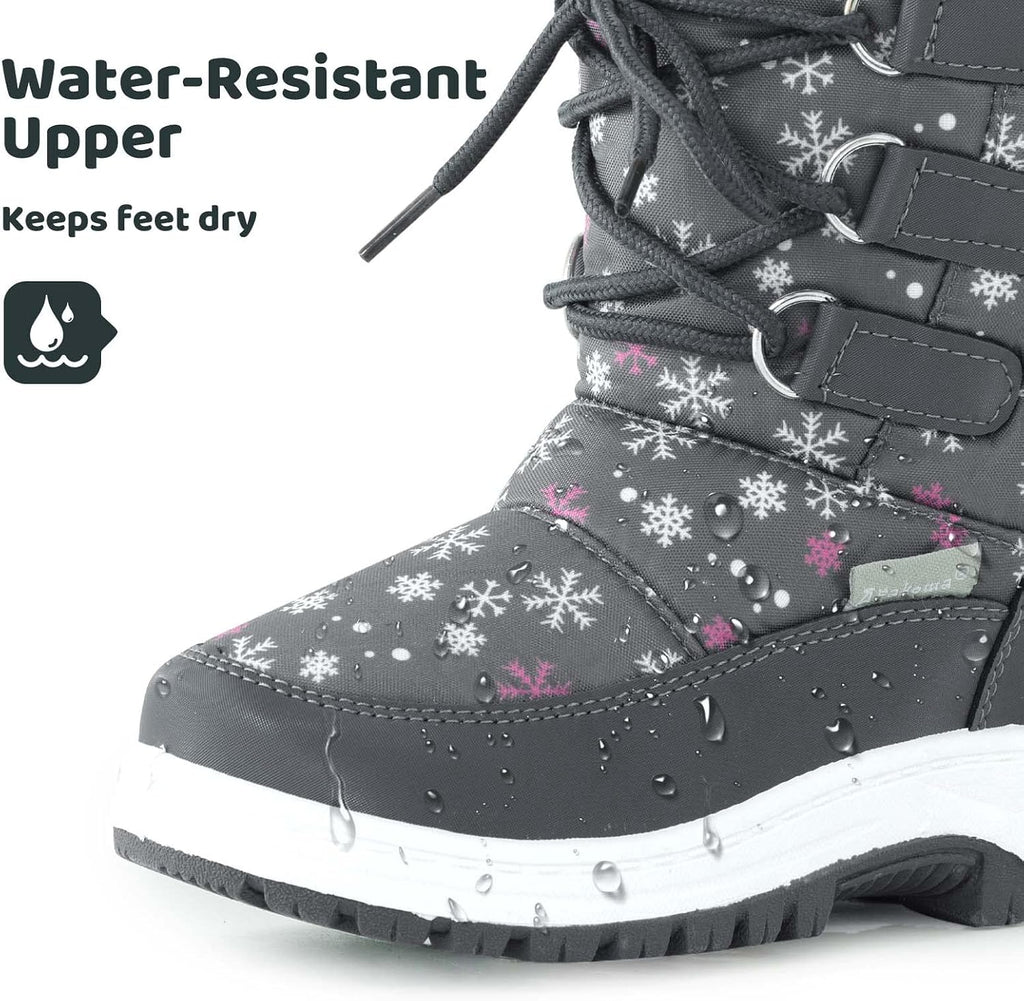 Kids Girls Insulated Fur Winter Warm Snow Boots Toddler/Little Kid