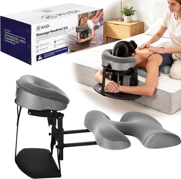 Massage Headrest for Bed, Height-Adjustable Bed Massage Head Holder, Home Massage Kit, Face Down Pillow After Eye