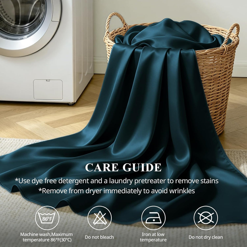 King Sheet Set, Viscose Bamboo Sheets for Bed Set 4pcs, 100% Viscose Derived from Bamboo, Hotel Luxury Silky &