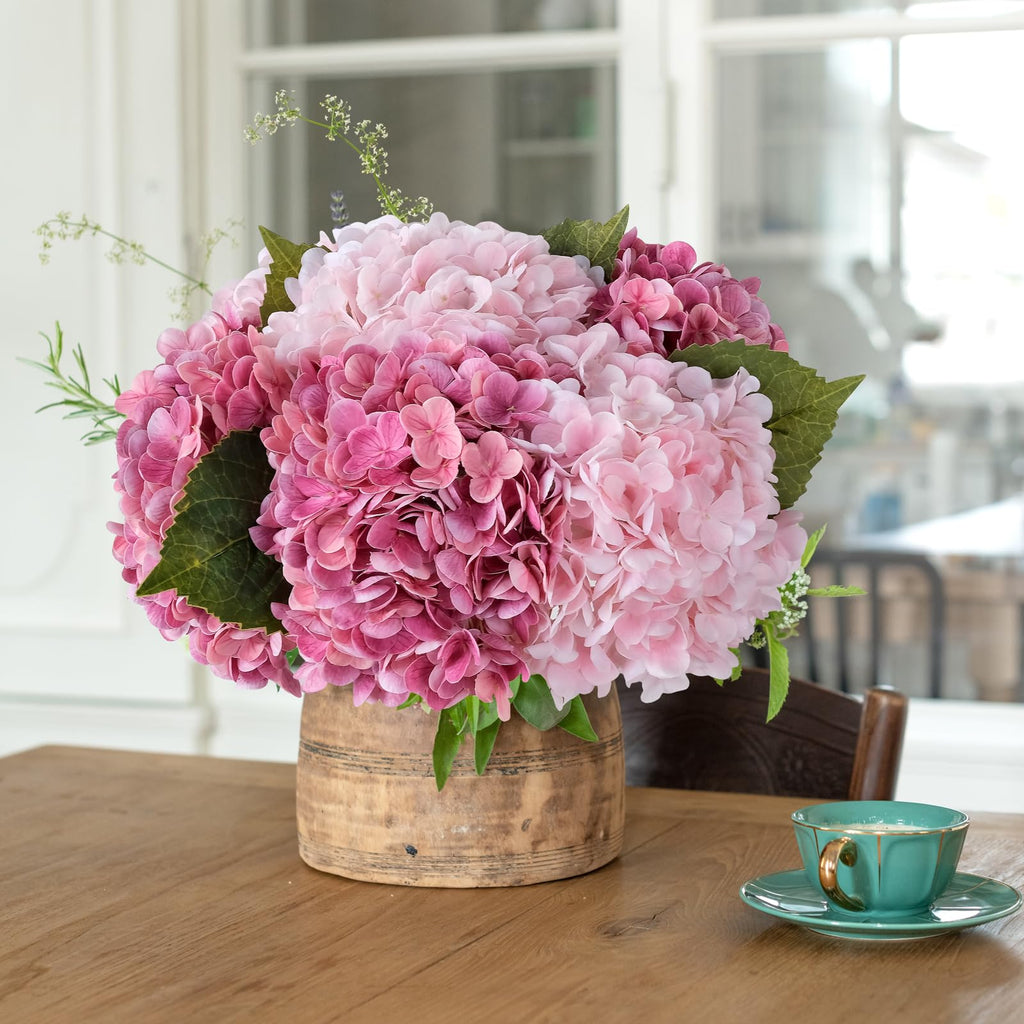 3PCS 21In Magenta Real Touch Artificial Hydrangea