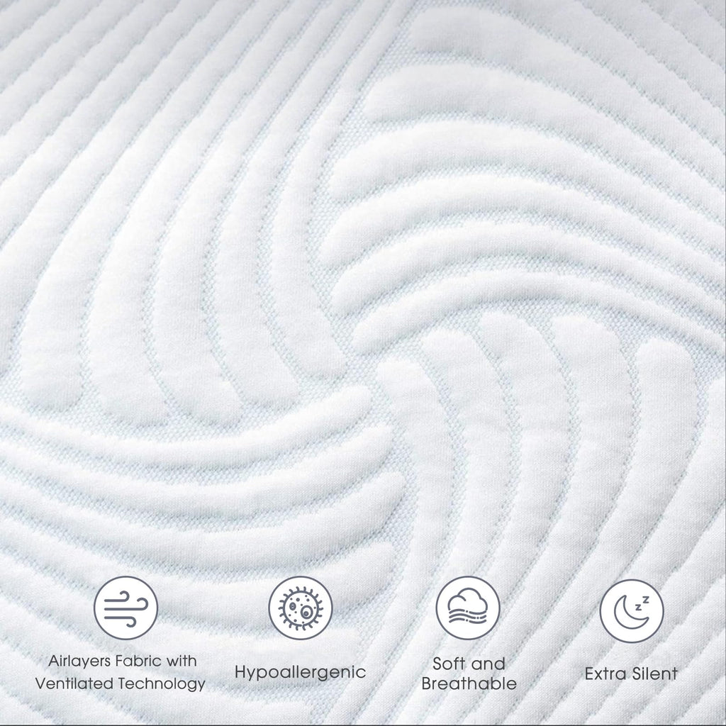 Heated Mattress Pad, 3D Air Fabric, Preheat & Memory for Cold Winter