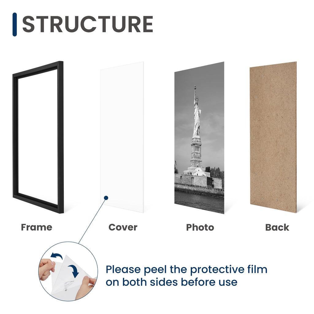13x19 Picture Frame, Wall Gallery Frames Set of 2, Black