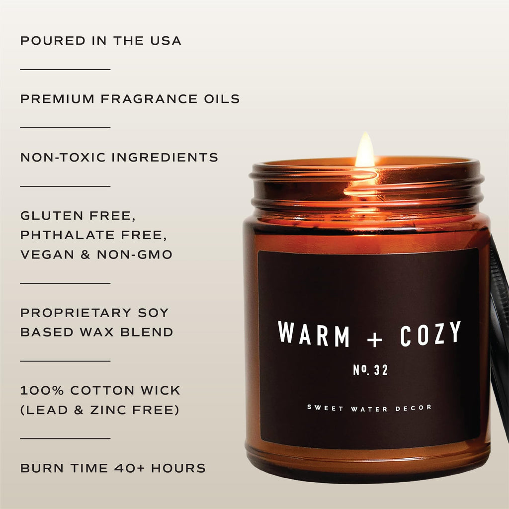 Warm and Cozy Candle, Pine, Cinnamon & Fir Balsam Scent