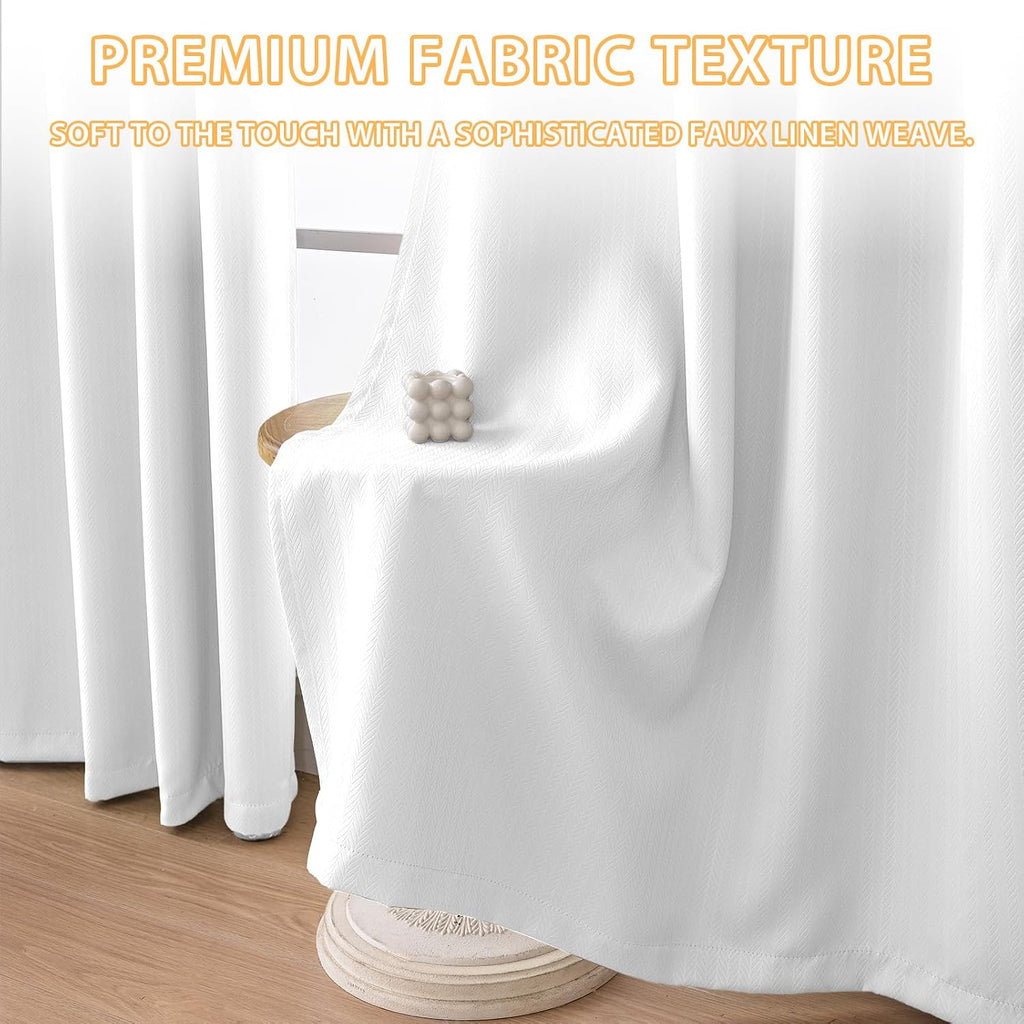 Waterproof Blackout Curtains,Blackout Curtains 84 inch Long for Living Room Grommet Drapes Insulated Thermal Light