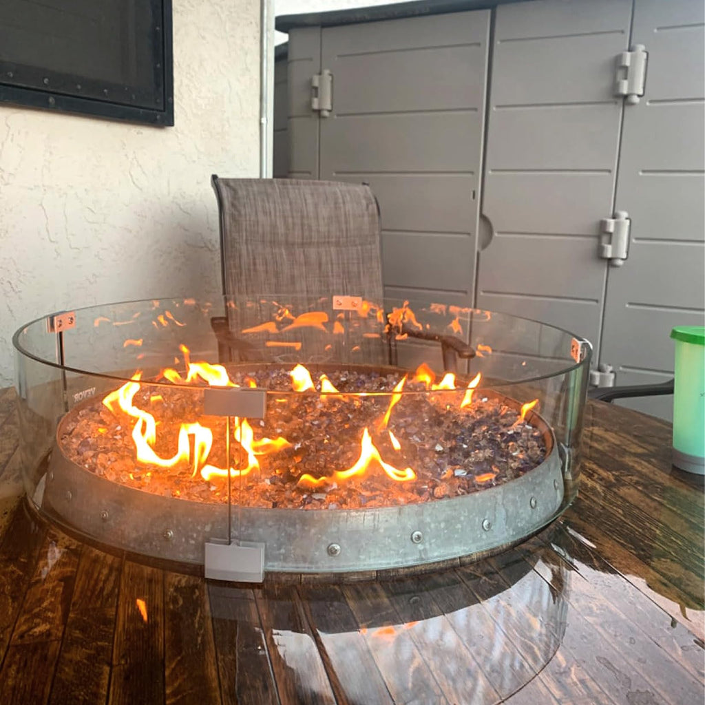 Fire Pit Wind Guard Round, 23" Fire Pit Wind Guard