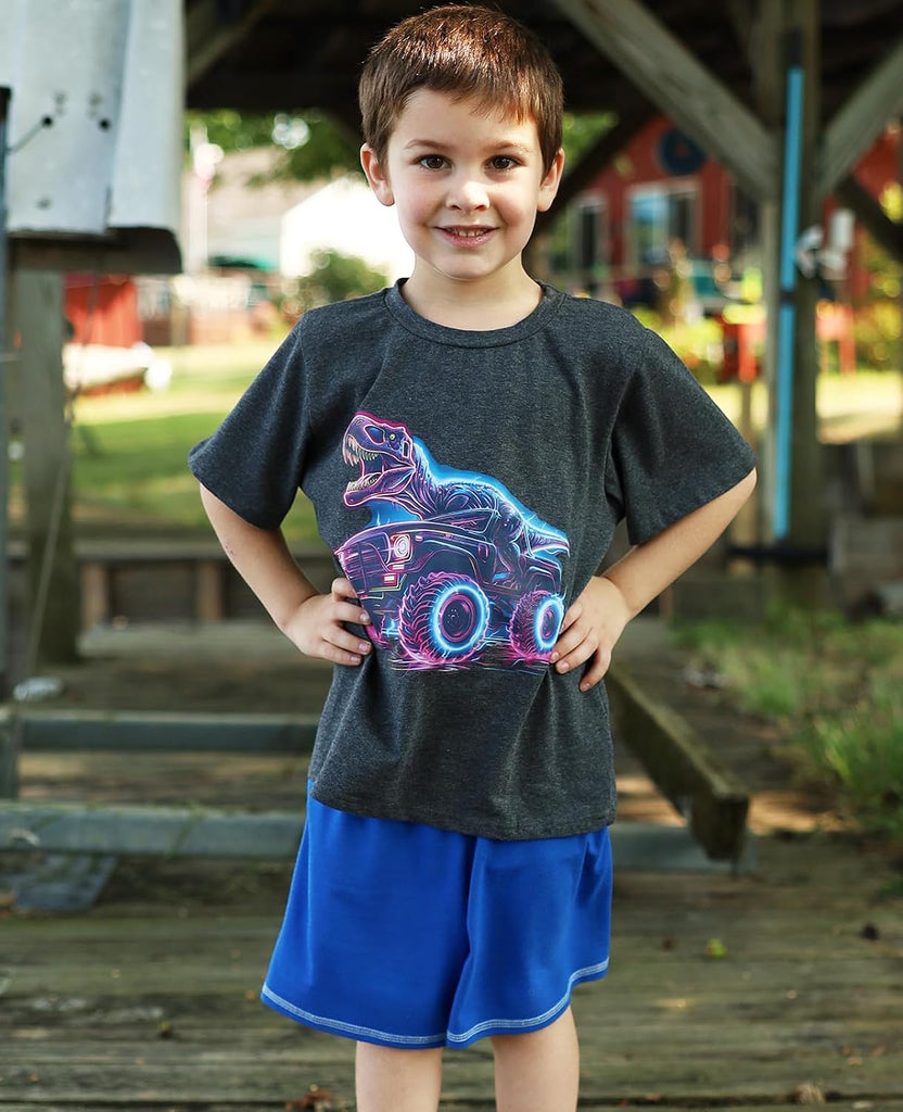 Boys Graphic T-Shirt, Cotton Short Sleeve Shirt for Kid